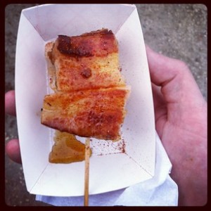 Grilled Maple Bacon on a Stick